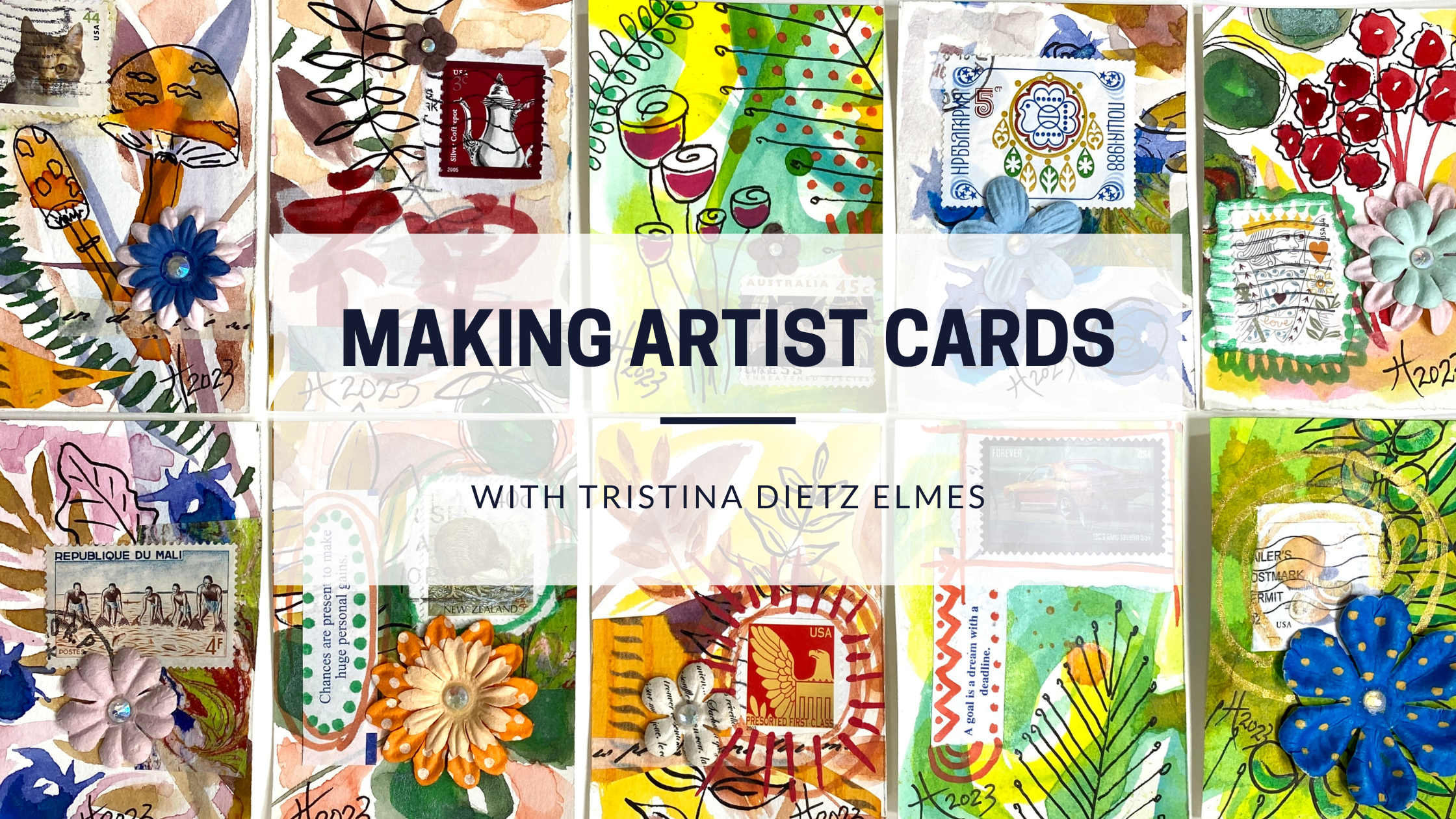 アマダ RISING ARTIST CARD COLLECTION RACC Making Artist Trading Cards — Tristina Dietz Elmes, Artist